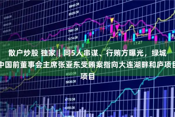 散户炒股 独家｜同5人串谋、行贿方曝光，绿城中国前董事会主席张亚东受贿案指向大连湖畔和庐项目
